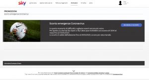 mancato sconto sky covid